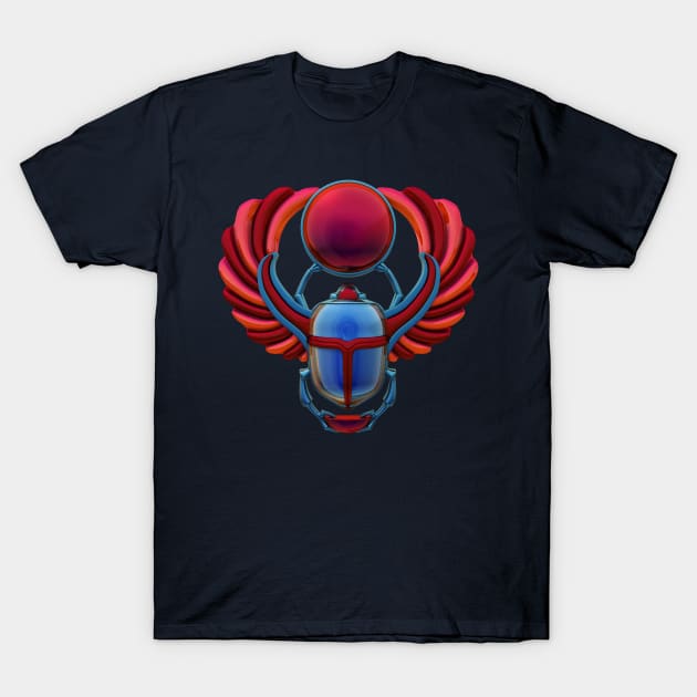 Colorful Egyptian Scarab T-Shirt by Packrat